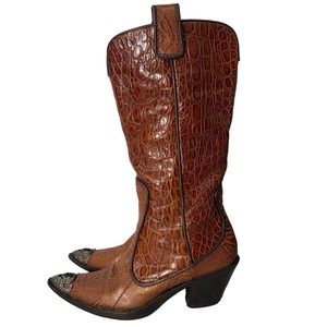 Giuseppe Zanotti Brown Tan Cowboy Boots